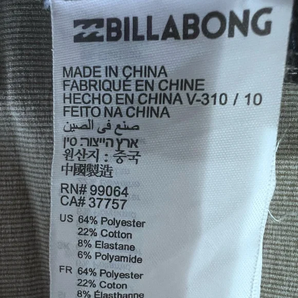 Billabong Men's Tan Crossfire Quick dry Shorts size 28 men’s XS-S Boys XL - Picture 4 of 9